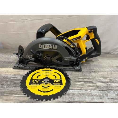 AS-IS DEWALT FLEXVOLT 60V MAX Cordless Brushless 7-1/4 in. Wormdrive Style Circular Saw (Tool Only)