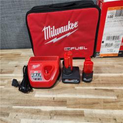 HOUSTON LOCATION - AS-IS (APPEARS LIKE NEW) Milwaukee FUEL 12V Li-Ion Brushless Cordless Stubby 3/8 in. Impact Wrench Kit