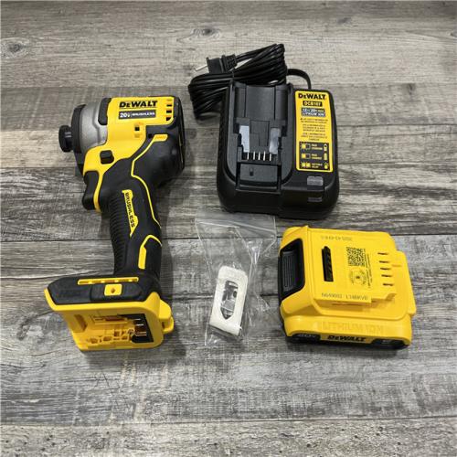 AS-IS DEWALT Atomic 20V Max Lithium-Ion Brushless Cordless Compact 1/4 in. Impact Driver Kit