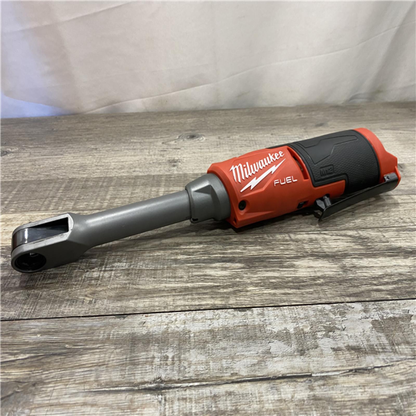 AS-IS Milwaukee FUEL INSIDER 12V Lithium-Ion Brushless Cordless 1/4 in. - 3/8 in. Extended Reach Box Ratchet (Tool-Only)