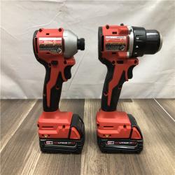 AS-IS Milwaukee 18V Lithium-Ion Brushless Cordless Compact Drill/Impact Combo Kit