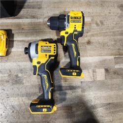 HOUSTON LOCATION - AS-IS Dewalt DCK225D2 20V MAX ATOMIC Brushless Compact Lithium-Ion 1/2 in. Cordless Drill Driver and 1/4 in. Impact Driver Combo Kit with 2 Batteries 2 Ah
