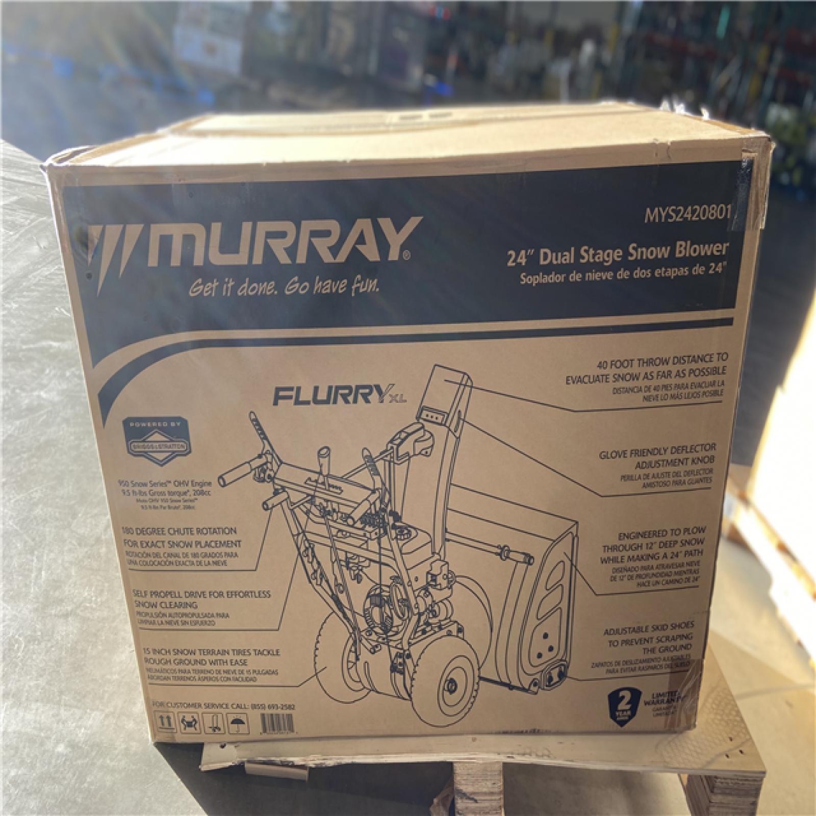 DALLAS LOCATION - Murray 24 in. 208cc Self-Propelled 2-Stage Gas Snow Blower with Electric Start