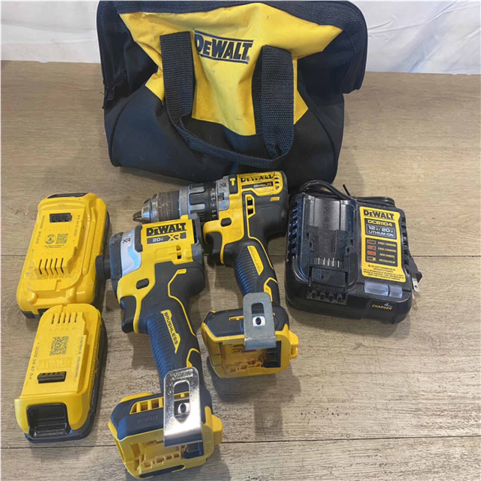 as-is DEWALT 20V XR Lithium-Ion Cordless 2-Tool Combo Kit