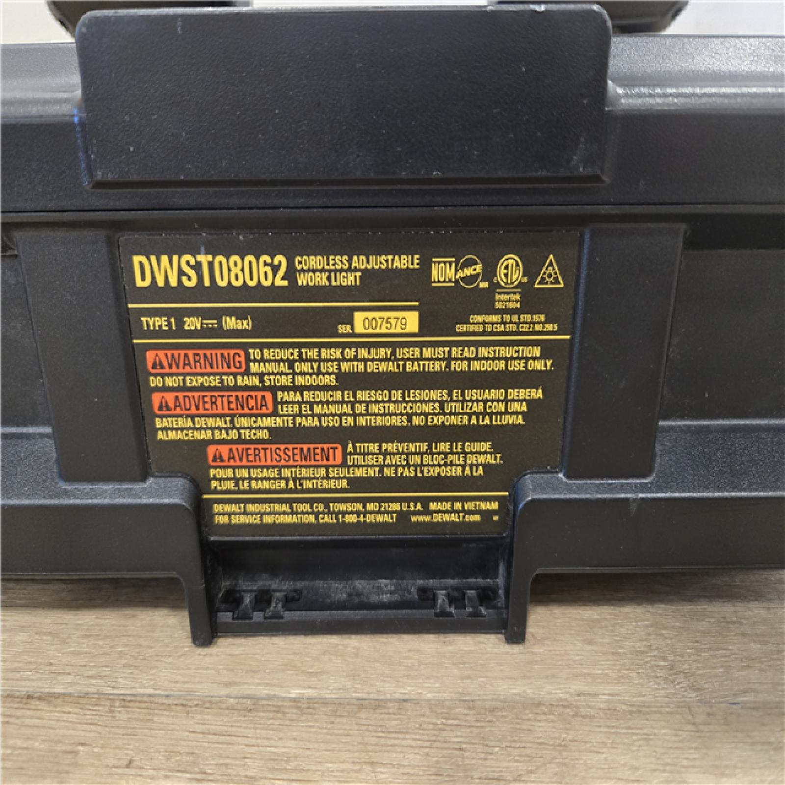 AS-IS DEWALT Tough System 2.0 Flex Volt 20V/60V Cordless LED Adjustable Work Light