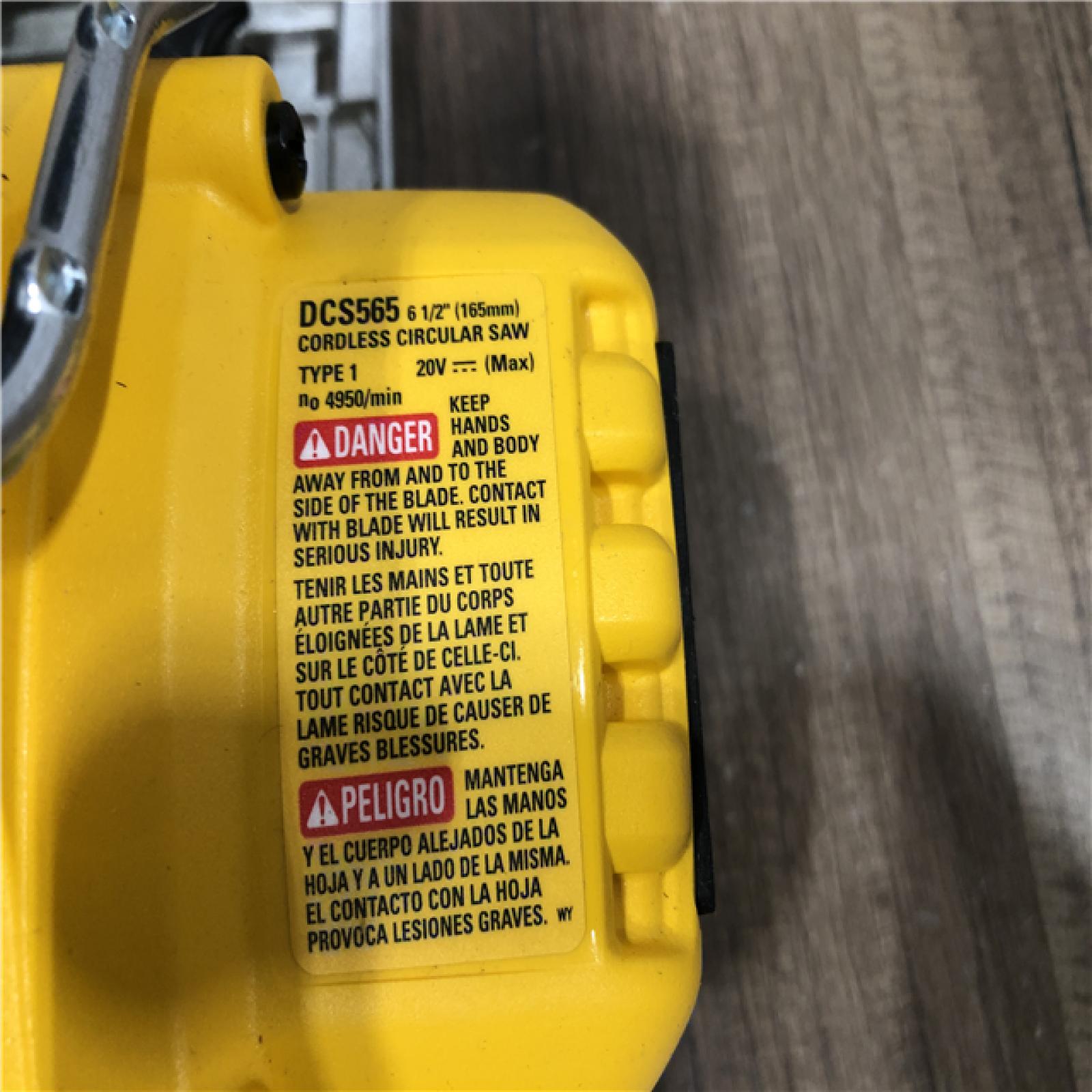 AS-IS DEWALT 20V MAX Cordless Brushless 6-1/2 in. Sidewinder Style Circular Saw (Tool Only)