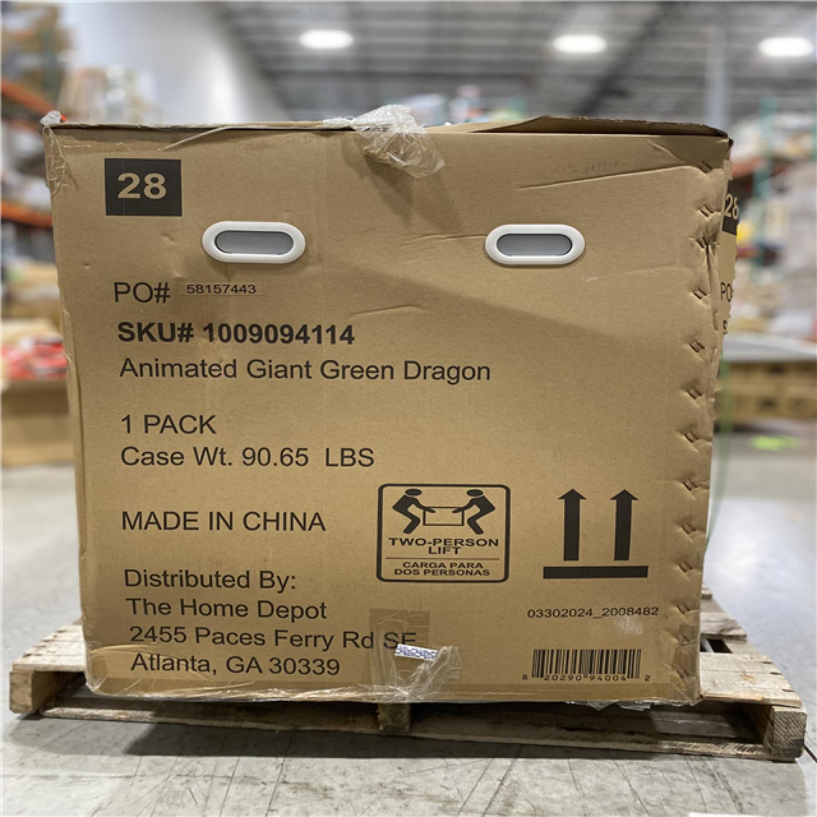 DALLAS LOCATION Home Accents Holiday 6 ft. Animated Giant Dragon