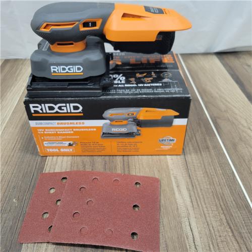 GOOD RIDGID 18V SubCompact Brushless Random Orbit Sander (Tool Only)