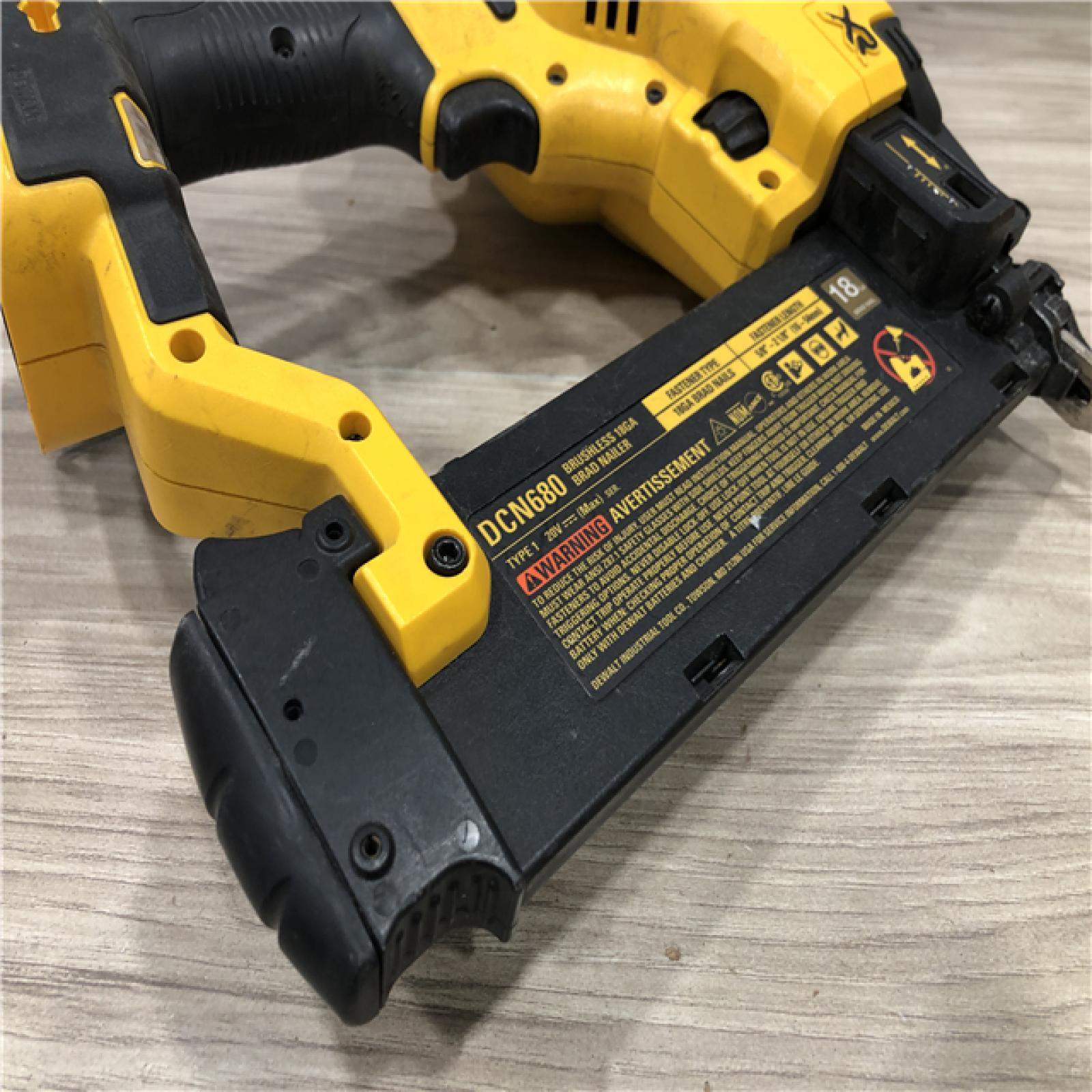 AS-IS DEWALT 20V MAX XR Lithium-Ion Electric Cordless 18-Gauge Brad Nailer (Tool Only)