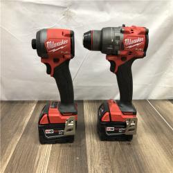 AS-IS Milwaukee FUEL 18V Lithium-Ion Brushless Cordless Hammer Drill and Impact Driver Combo Kit