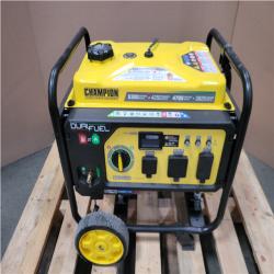 CALIFORNIA AS-IS CHAMPION 5 300/4 250-WATT DUAL FUEL PORTABLE  GENERATOR