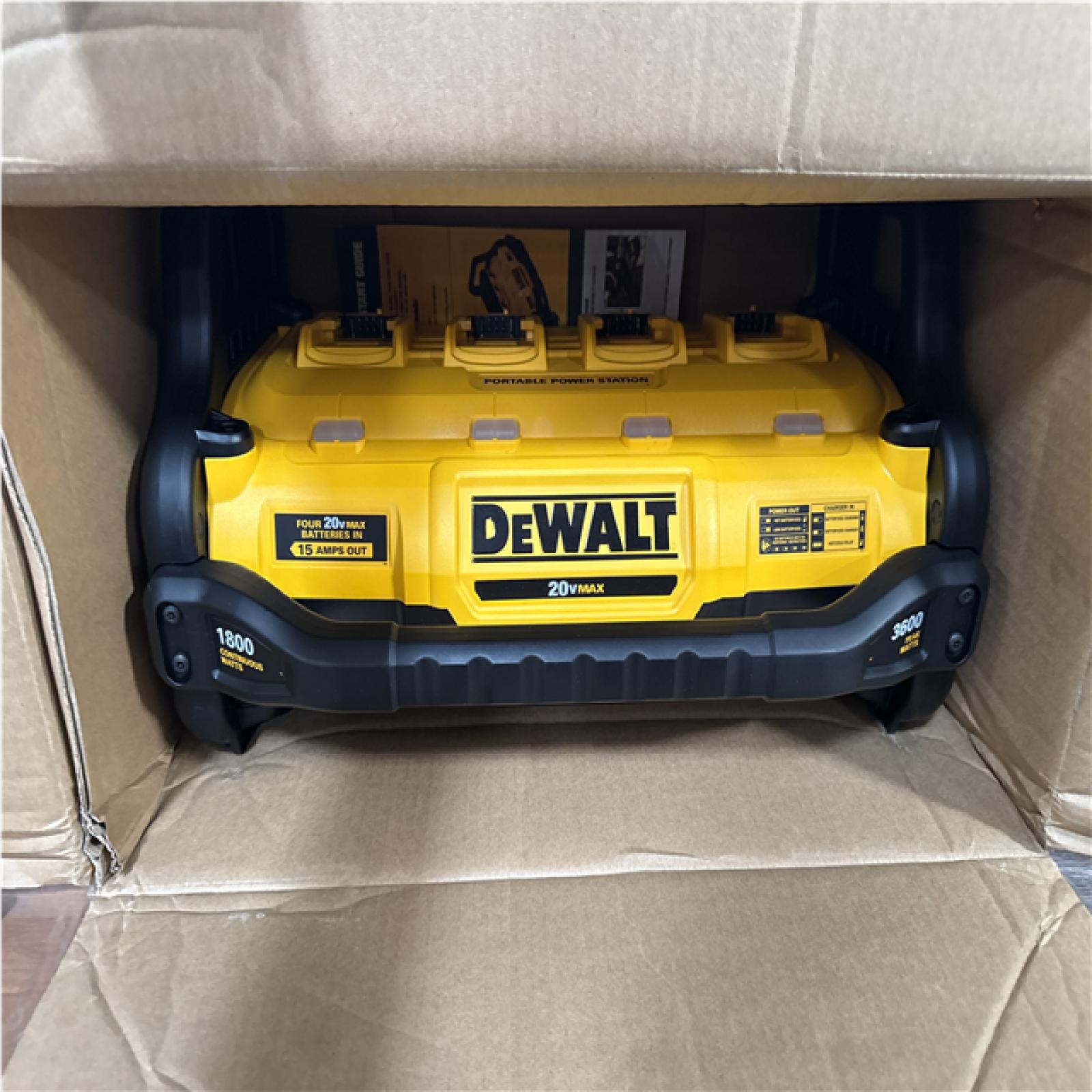 CALIFORNIA AS IS DEWALT 1800 WATT PORTABLE POWER STATION BATTERY CHARGER DCB1800B