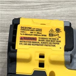 AS-IS DEWALT Atomic 20V Lithium-Ion Cordless Compact 1/2 in. Drill/Driver Kit