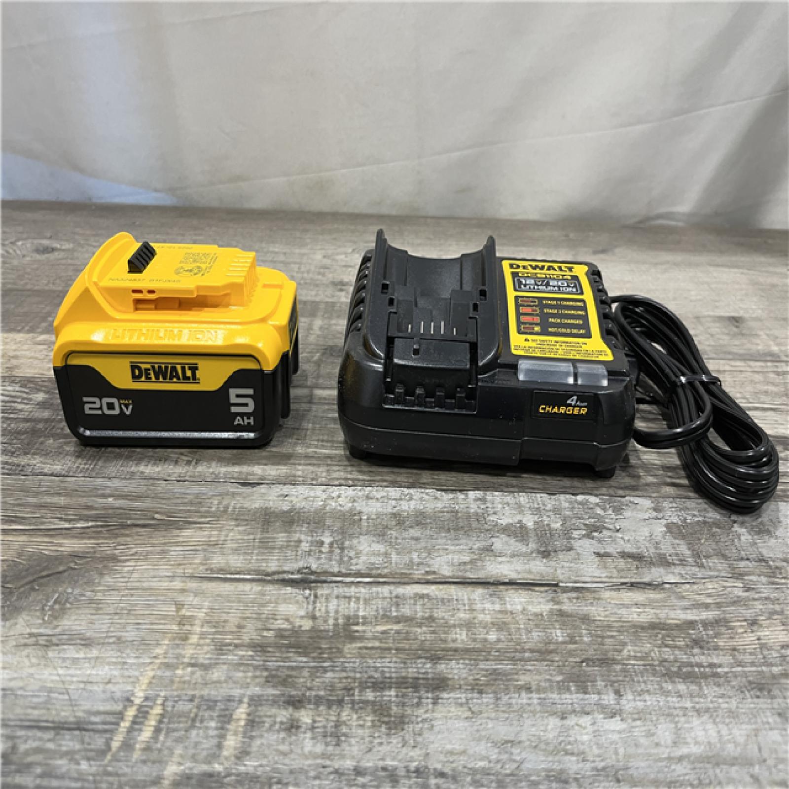 AS-IS DEWALT 20V MAX Lithium-Ion 5.0 Ah Battery and Charger