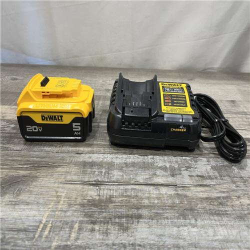 AS-IS DEWALT 20V MAX Lithium-Ion 5.0 Ah Battery and Charger