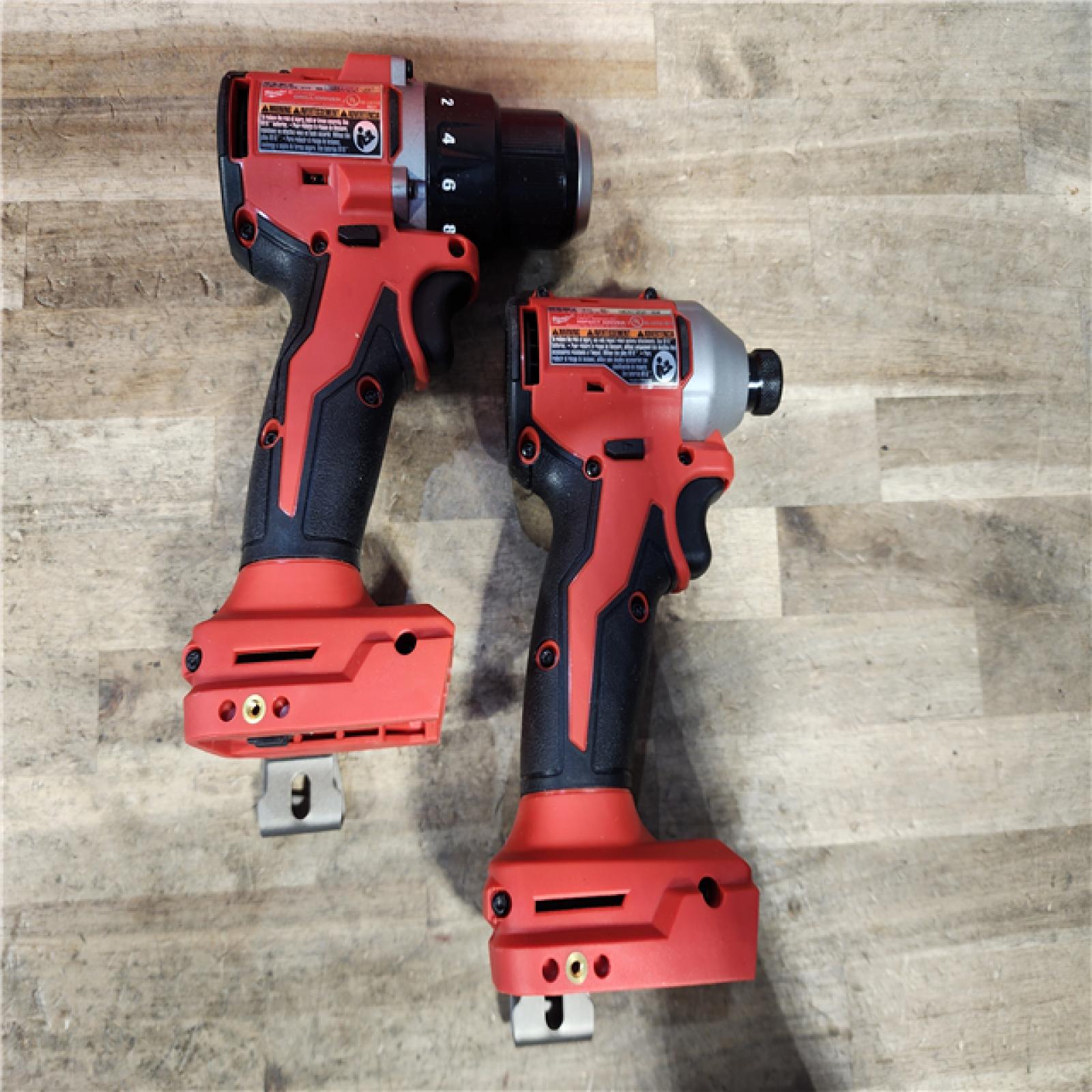 HOUSTON LOCATION - AS-IS Milwaukee 18V Lithium-Ion Brushless Cordless Compact Drill/Impact Combo Kit