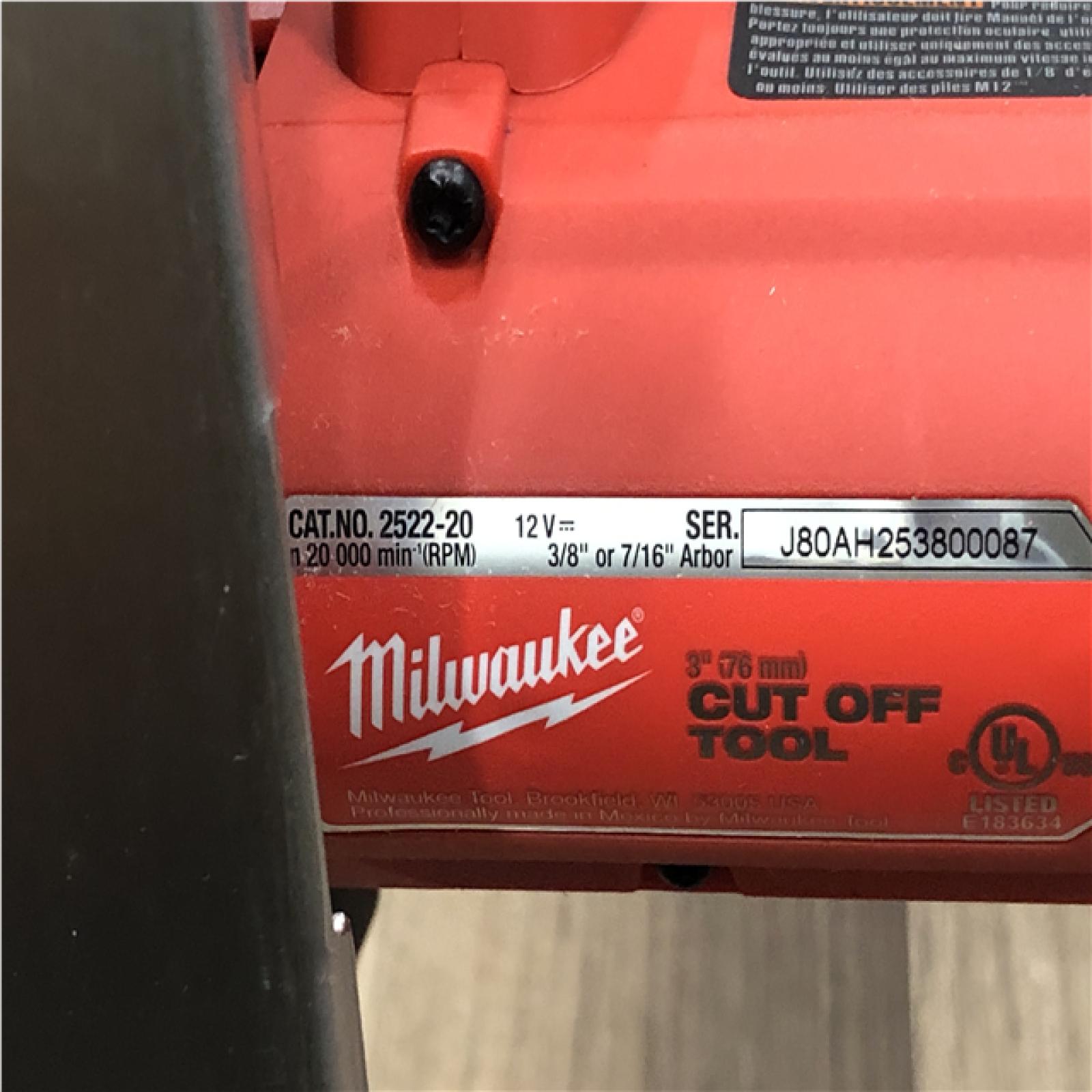 AS-IS Milwaukee FUEL 12V Lithium-Ion Brushless Cordless 3 in. Cut Off Saw (Tool-Only)