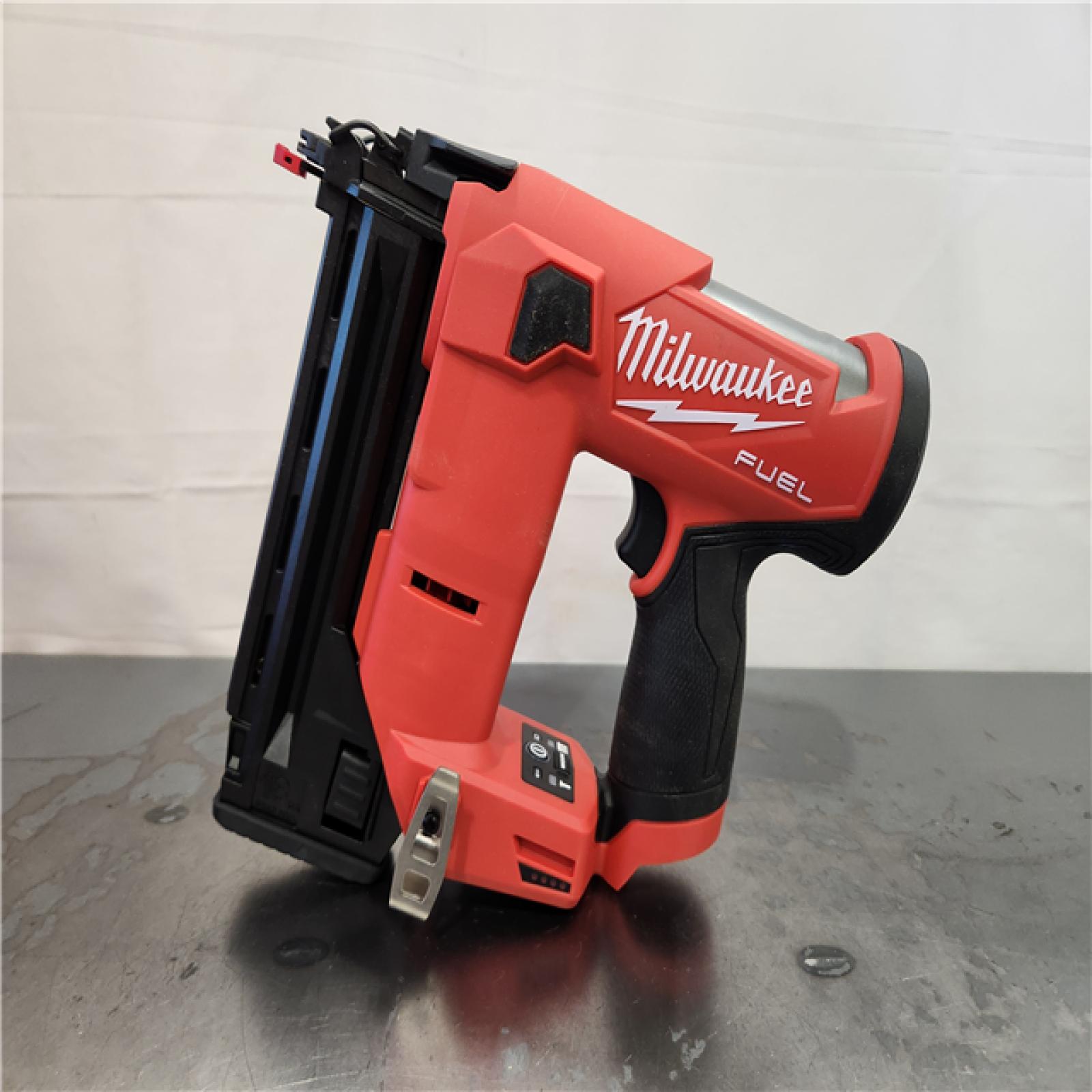 AS-IS- M12 FUEL 12-Volt Lithium-Ion Brushless Cordless 18-Guage Compact Brad Nailer (Tool Only)