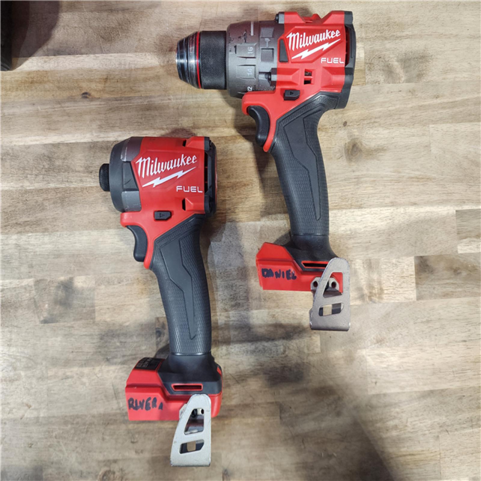 HOUSTON LOCATION - AS-IS MILWAUKEE M18 FUEL 18V Lithium-Ion Brushless Cordless Hammer Drill and Impact Driver Combo Kit (2-Tool) with 2 Batteries
