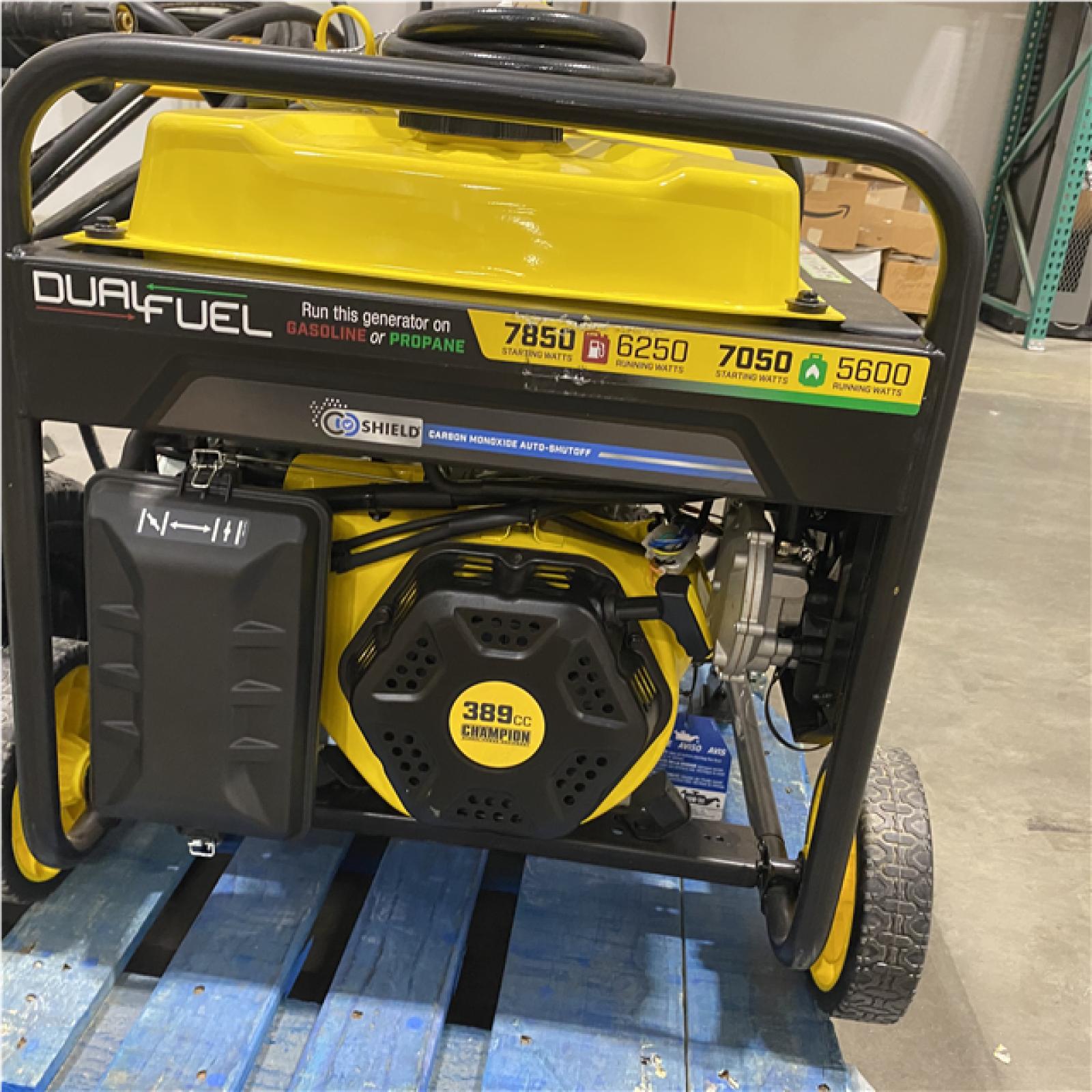 Dallas Location - As-Is Champion 6250W Dual Fuel Portable Generator