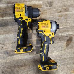 HOUSTON LOCATION - AS-IS Dewalt DCK225D2 20V MAX ATOMIC Brushless Compact Lithium-Ion 1/2 in. Cordless Drill Driver and 1/4 in. Impact Driver Combo Kit with 2 Batteries 2 Ah