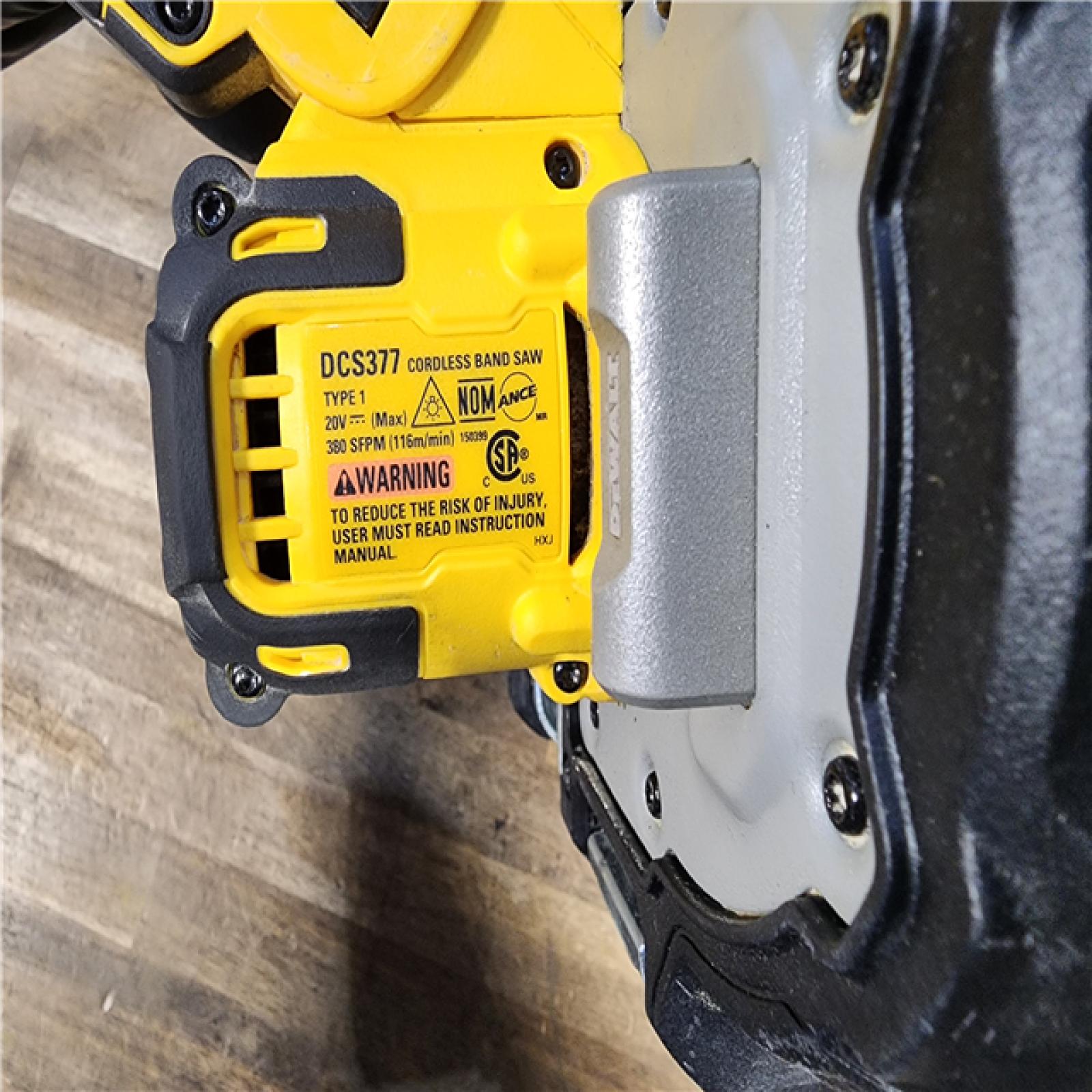 HOUSTON LOCATION - AS-IS Dewalt DCS377B 20V MAX ATOMIC Brushless Cordless 1-3/4  Compact Bandsaw (TOOL ONLY)