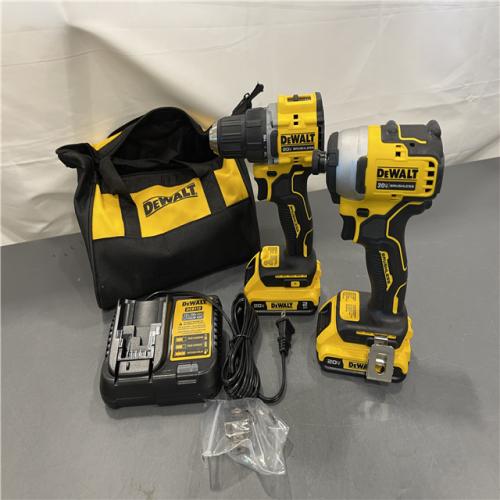 AS-IS - Dewalt 20V MAX ATOMIC Brushless Compact Lithium-Ion 1/2 in. Cordless Drill Driver and 1/4 in. Impact Driver Combo Kit