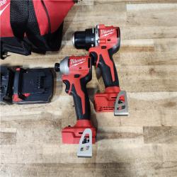 HOUSTON LOCATION - AS - IS Milwaukee 18-Volt Lithium-Ion Brushless Cordless Compact Hammer Drill/Impact Combo Kit