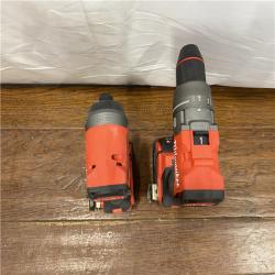 AS-IS MILWAUKEE M18 FUEL 18V Lithium-Ion Brushless Cordless Hammer Drill and Impact Driver Combo Kit (2-Tool) with 2 Batteries