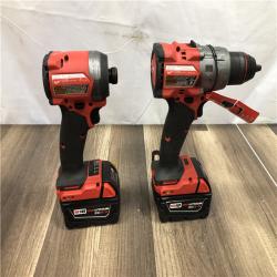 AS-IS Milwaukee FUEL 18V Lithium-Ion Brushless Cordless Hammer Drill and Impact Driver Combo Kit