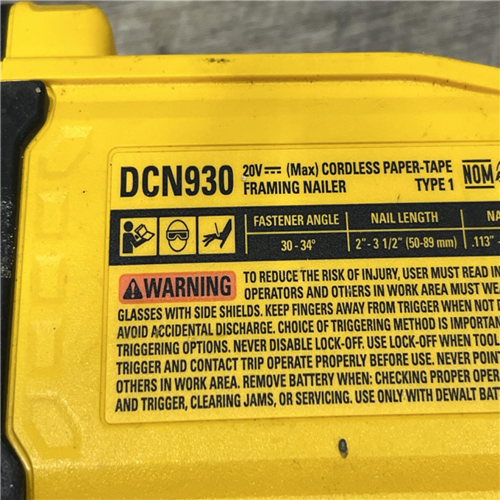 AS-IS DEWALT 20V 30 Degree Cordless Framing Nailer (Tool-Only)