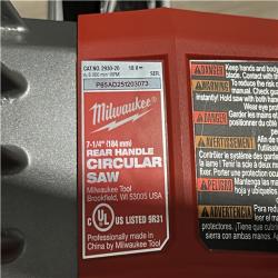 AS-IS Milwaukee FUEL 18V Lithium-Ion Cordless 7-1/4 in. Rear Handle Circular Saw (Tool-Only)