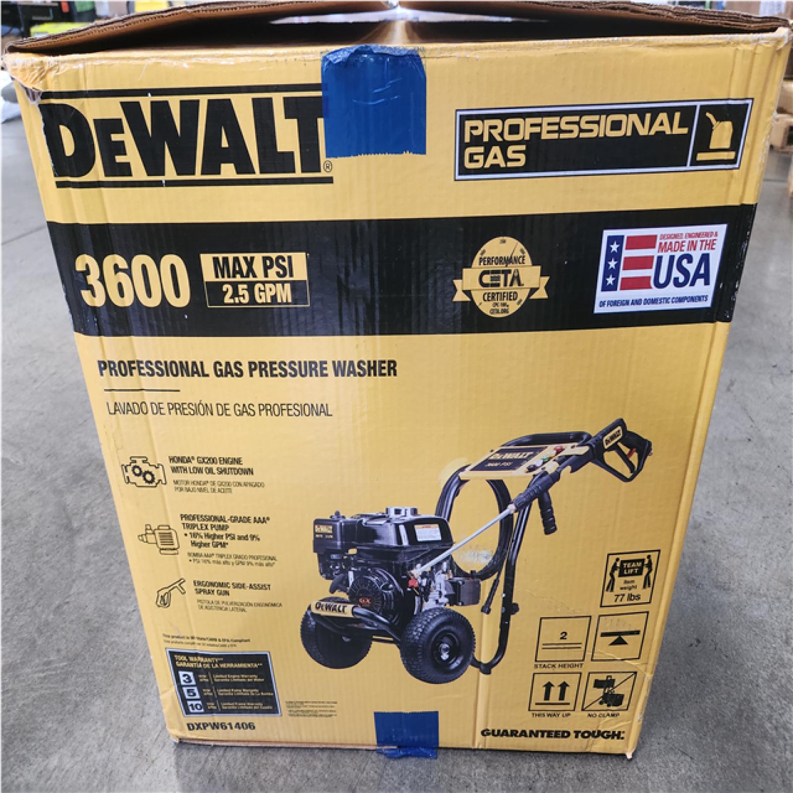 Phoenix NEW DEWALT 3600 PSI 2.5 GPM Cold Water Gas Professional Pressure Washer with HONDA GX200 Engine