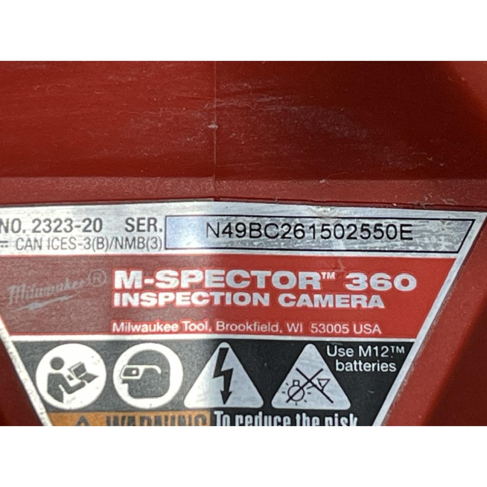 AS-IS Milwaukee 12V Lithium-Ion Cordless M-SPECTOR 360-Degree 4 ft. Inspection Camera Kit