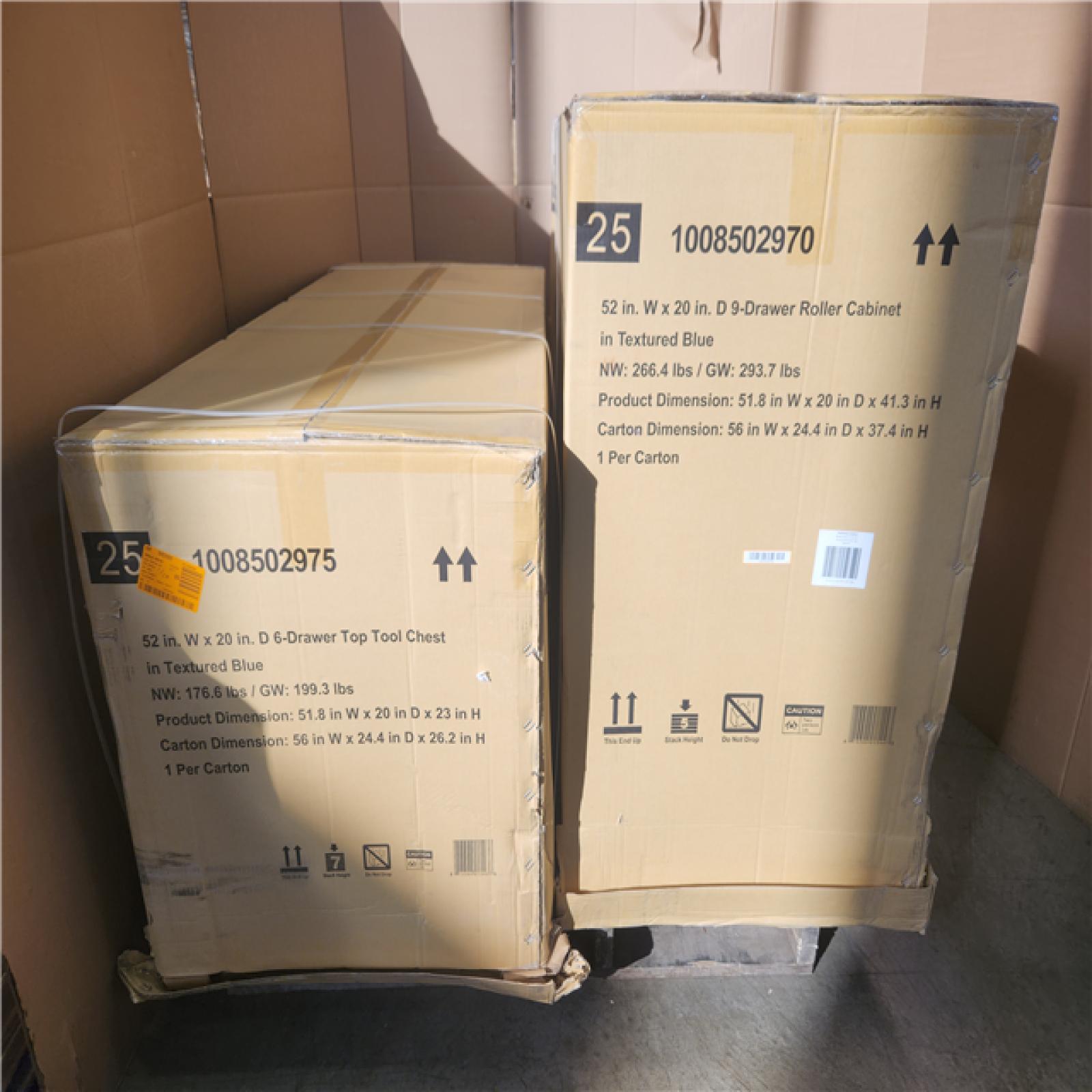 Phoenix NEW Husky Heavy-Duty 52 in. W 15-Drawer Matte Blue Steel Rolling Tool Chest Combo (SEALED)