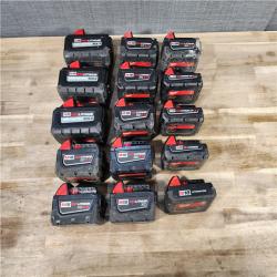 HOUSTON LOCATION - AS-IS MILWAUKEE BATTERY PACK QTY - 15