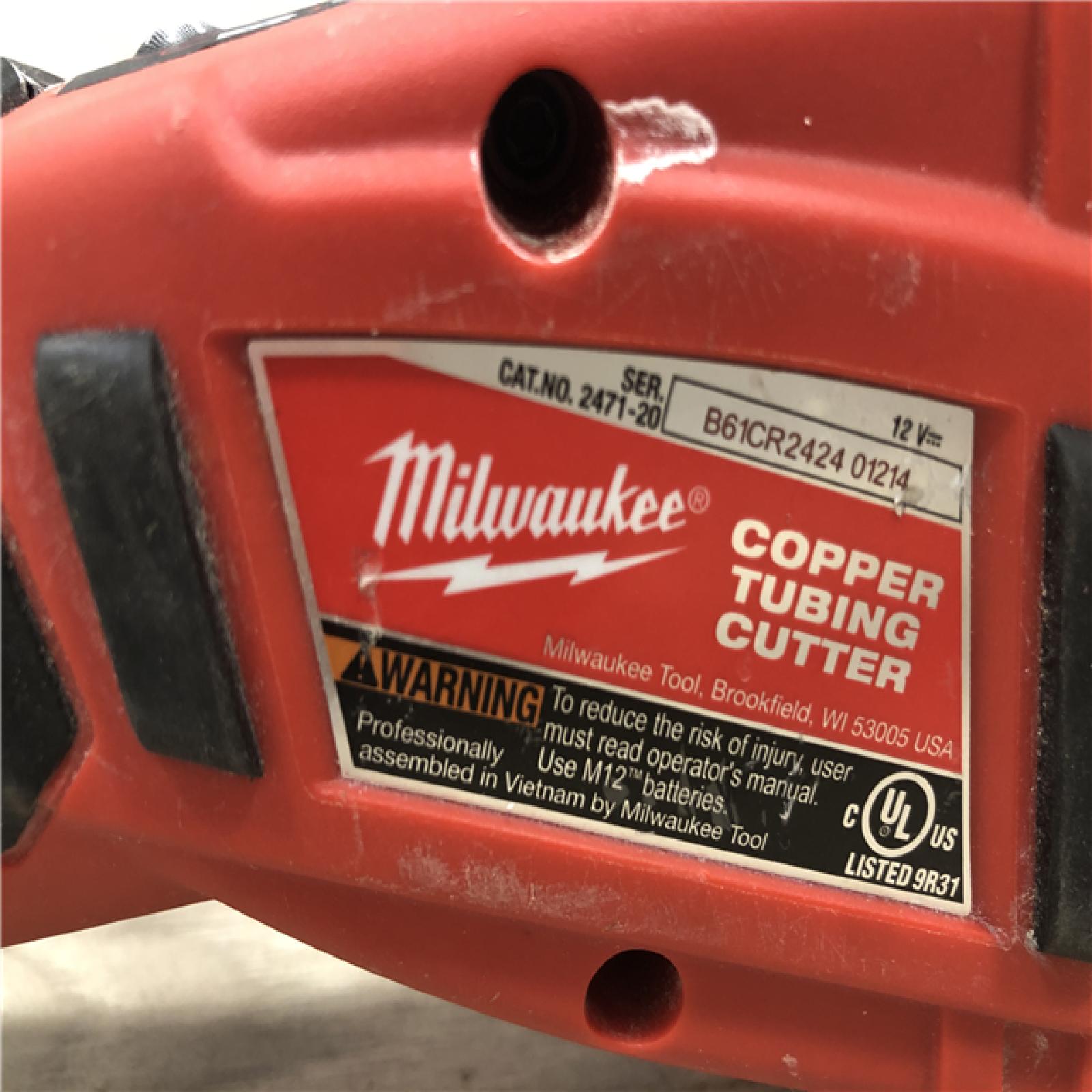 AS-IS Milwaukee M12 12V Lithium-Ion Cordless Copper Tubing Cutter (Tool-Only)