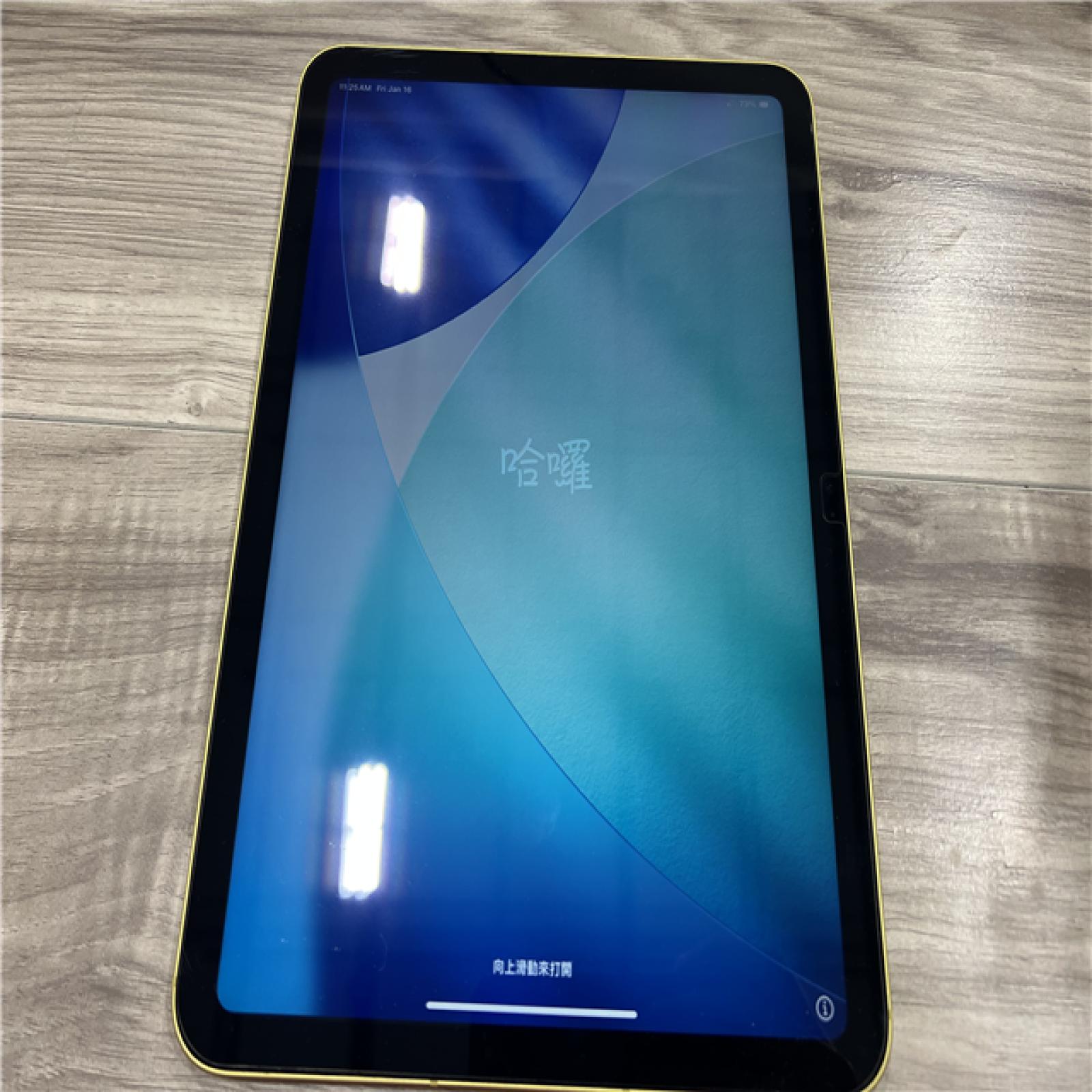 AS-IS Apple - 10.9-Inch iPad - (10th Generation) with Wi-Fi + Cellular - 256GB - Yellow (Unlocked)