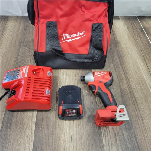 AS-IS Milwaukee M18 Compact Brushless 1/4  Hex Impact Driver Kit