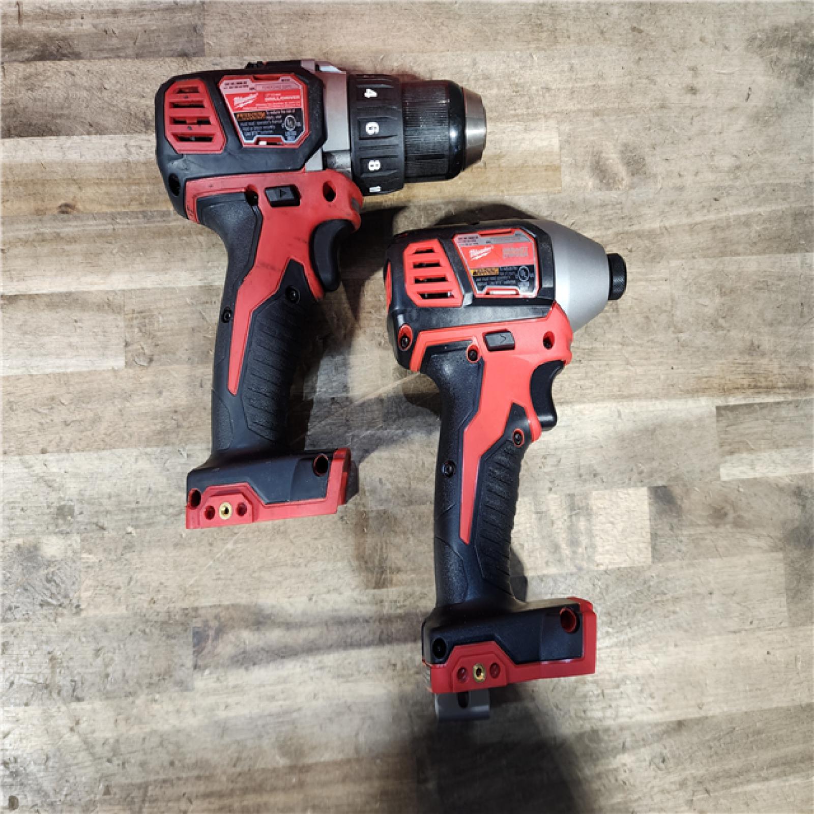 HOUSTON LOCATION - AS-IS Milwaukee 18V Cordless Brushed 2-Tool Drill/Driver and Impact Driver Kit