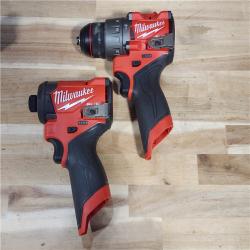 HOUSTON LOCATION - AS-IS Milwaukee FUEL 12-Volt Lithium-Ion Brushless Cordless Hammer Drill and Impact Driver Combo Kit