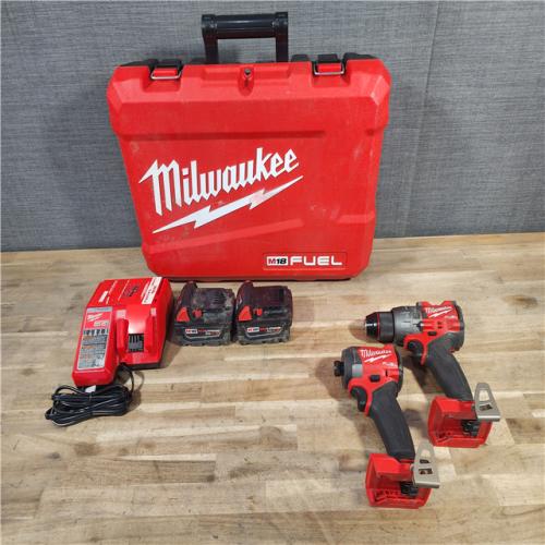HOUSTON LOCATION - AS-IS MILWAUKEE FUEL 18V Lithium-Ion Brushless Cordless Hammer Drill and Impact Driver Combo Kit (2-Tool) with 2 Batteries