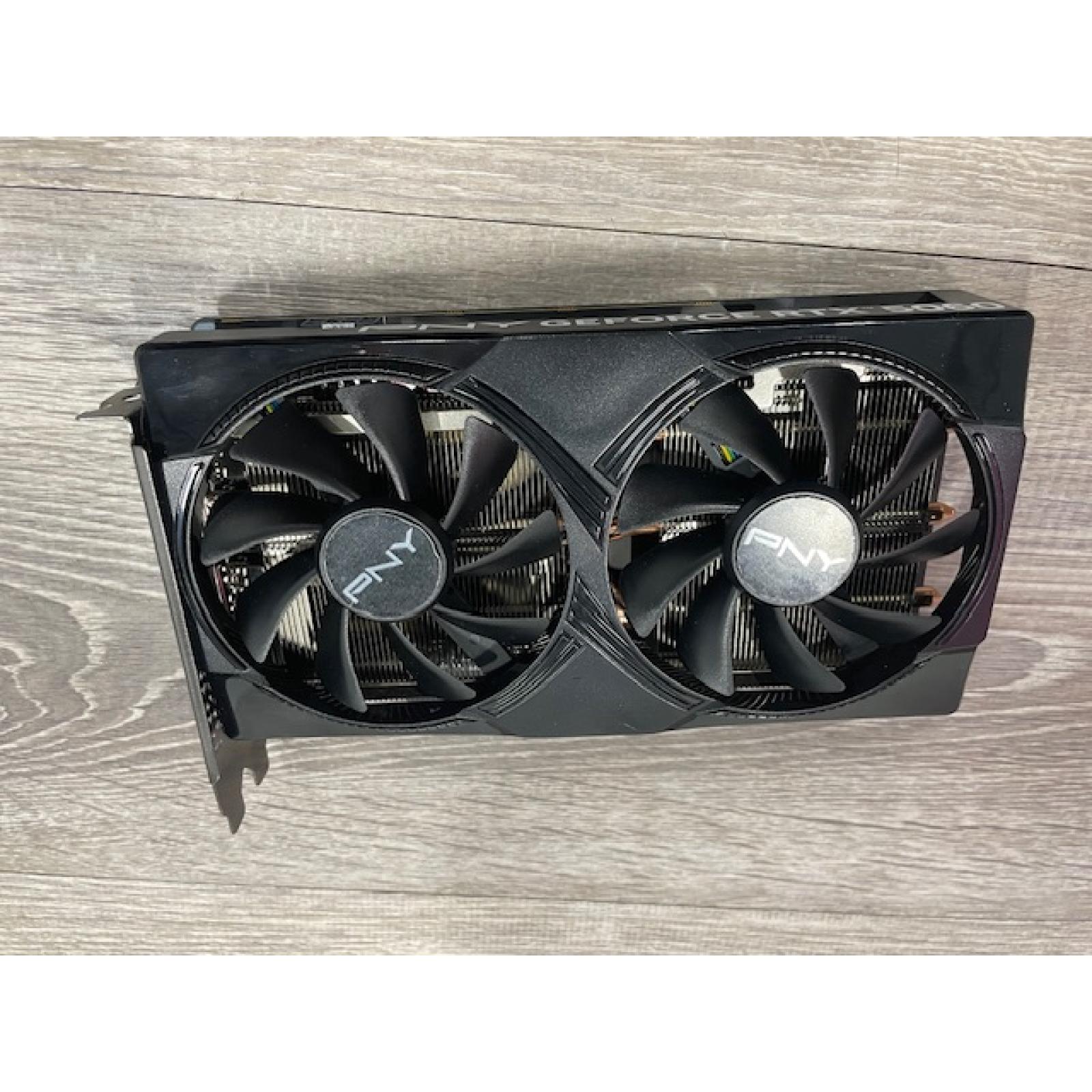 AS-IS PNY - NVIDIA GeForce RTX 5060 Overclocked 8GB GDDR7 PCI Express 5.0 Graphics Card with Dual Fan - Black