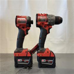 AS-IS - MILWAUKEE FUEL 18V Lithium-Ion Brushless Cordless Hammer Drill and Impact Driver Combo Kit