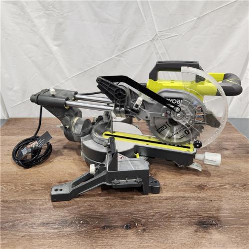 AS-IS RYOBI 10 Amp Corded 7-1/4 in. Compound Sliding Miter Saw