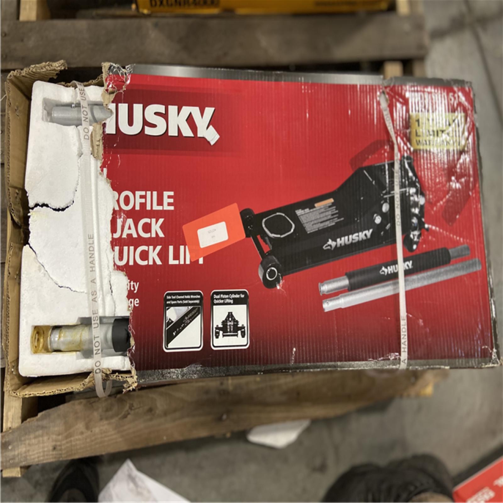 AS-IS Husky 3-1/2-Ton Low Profile Floor Jack with Quick Lift