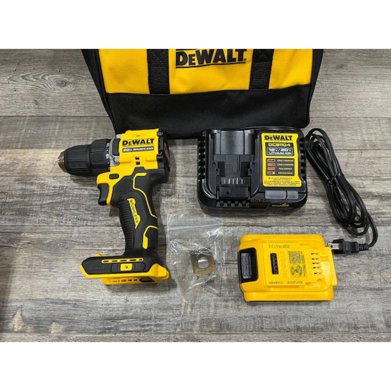 AS-IS DEWALT Atomic 20V Lithium-Ion Cordless Compact 1/2 in. Drill/Driver Kit