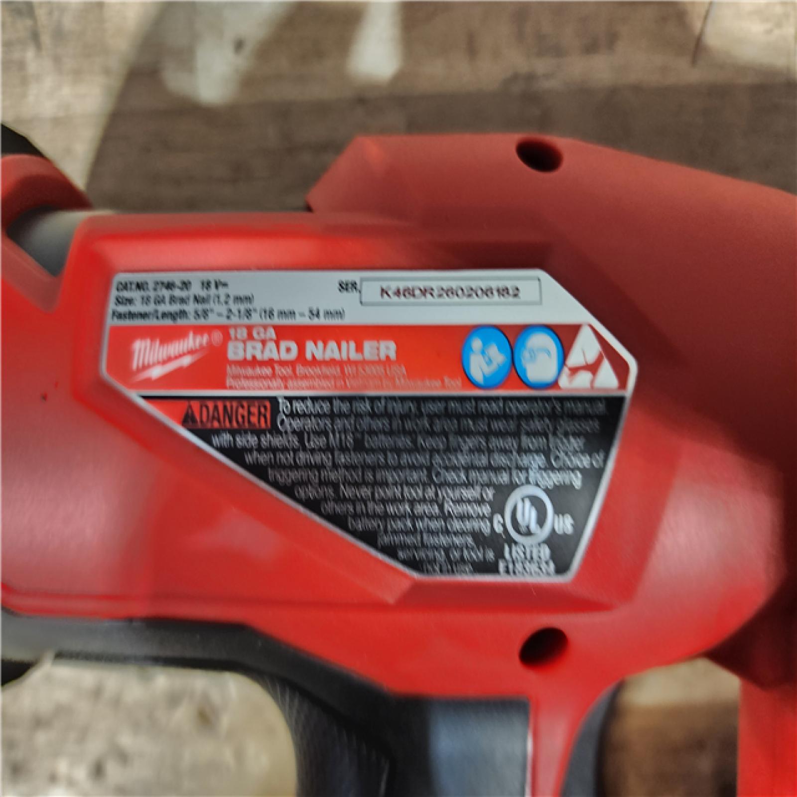 HOUSTON LOCATION - AS - IS Milwaukee FUEL 18-Volt Lithium-Ion Brushless Cordless Gen II 18-Gauge Brad Nailer (Tool-Only)