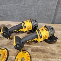HOUSTON LOCATION - AS-IS (2) DEWALT 60V MAX Cordless Brushless 4.5 in. to 6 in. Small Angle Grinder with Kickback Brake (Tool Only)
