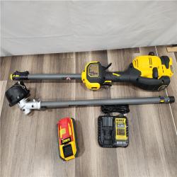 AS-IS DEWALT FLEXVOLT 60V MAX 17 in. Cordless Battery Powered Attachment Capable Trimmer Kit with (1) FLEXVOLT 3Ah Battery & Charger
